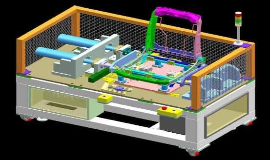 Bản thiết kế 3D đồ gá định vị khung ghế ô tô