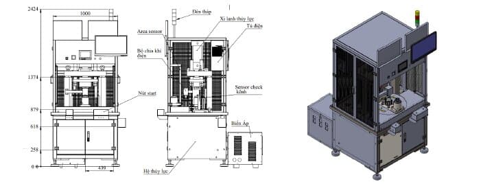 Bản vẽ thiết kế máy ép gear vào trục động cơ