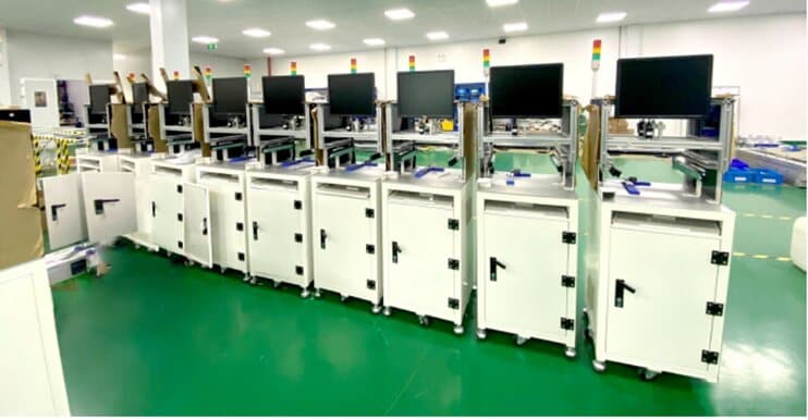 Dãy máy đọc và kiểm tra mã vạch trên FPCB