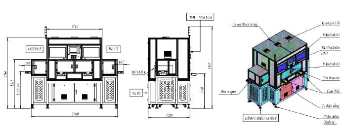 Bản vẽ thiết kế máy đo và kiểm tra trục piston