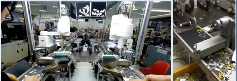 Robot SCARA căn chỉnh vị trí và gắp nhặt linh kiện