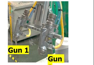 Cụm đầu phun sử dụng 02 súng phun